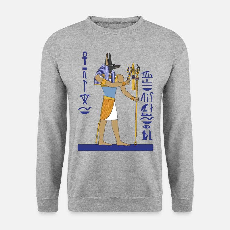 Anubis - Unisex Pullover - Weißgrau meliert