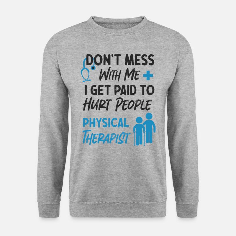 Physical Therapist Therapy - Unisex Pullover - Weißgrau meliert