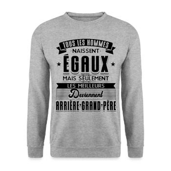 Arrière-grand-père Humour - Sweat-shirt Unisexe - gris chiné - Devant - Alina (178cm) & Michal (187cm)