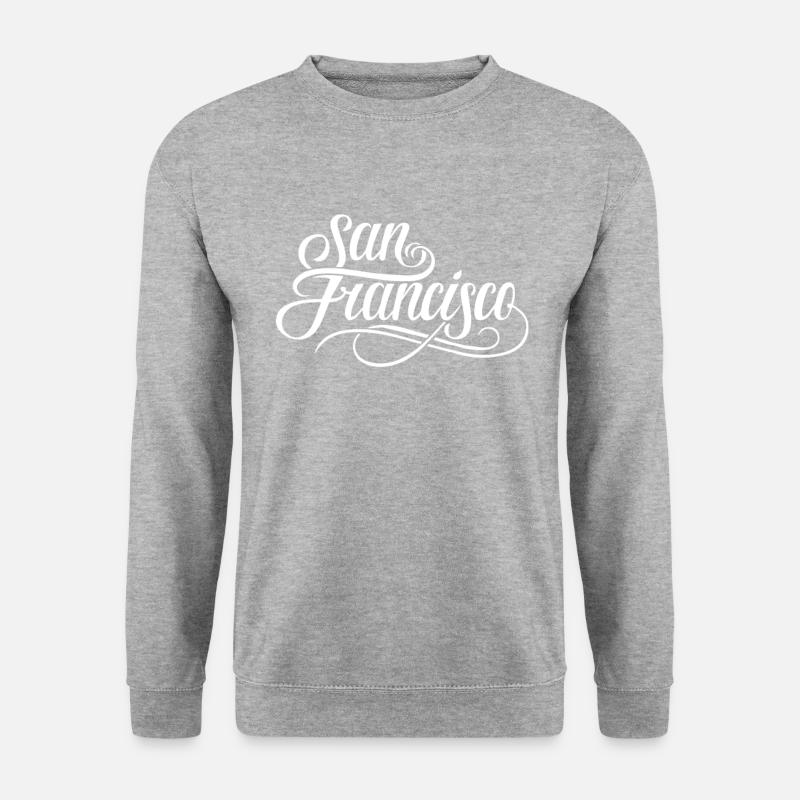 San Francisco - Unisex Pullover - Weißgrau meliert