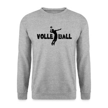Volleyball Player - Volleyballer Beach Volleyball - Unisex Pullover - Weißgrau meliert - Vorne - Alina (178cm) & Michal (187cm)