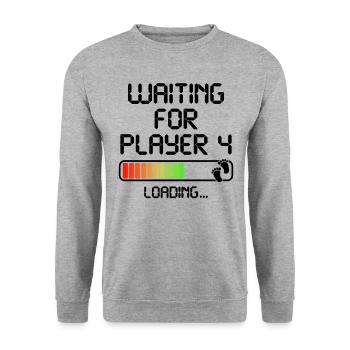 Zweites Mal Papa Mama Vater Mutter Zweites Kind - Unisex Pullover - Weißgrau meliert - Vorne - Alina (178cm) & Michal (187cm)