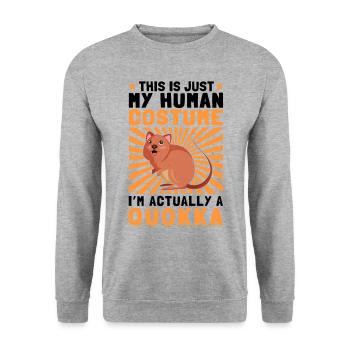 Quokka costume de marsupial Kangourou Australie - Sweat-shirt Unisexe - gris chiné - Devant - Alina (178cm) & Michal (187cm)