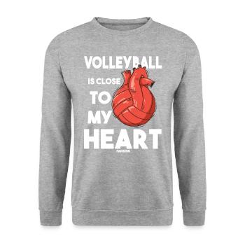 Volley-ball - Sweat-shirt Unisexe - gris chiné - Devant - Alina (178cm) & Michal (187cm)