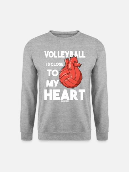 Volley-ball - Sweat-shirt Unisexe - gris chiné