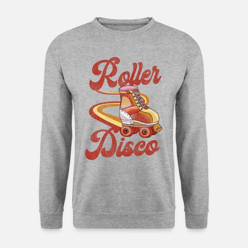 Cool Roller Skating Skate Girl - Unisex Pullover - Weißgrau meliert