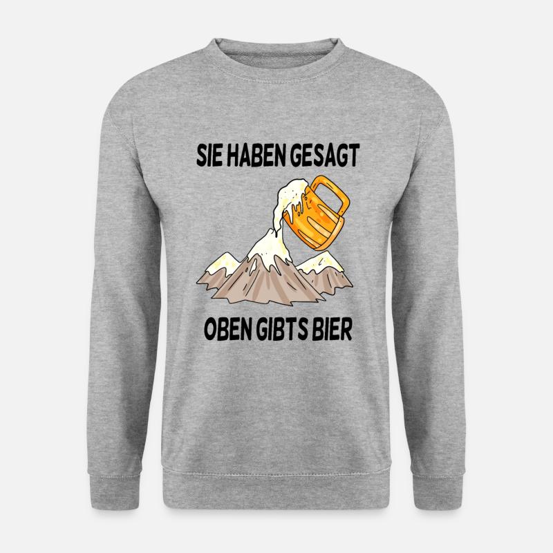 Berg Berge - Unisex Pullover - Weißgrau meliert