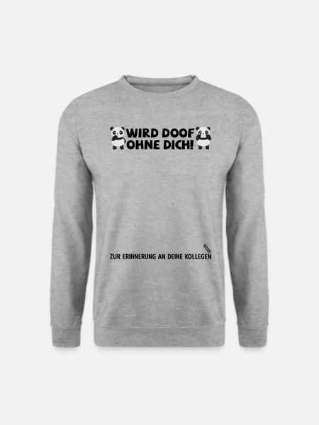 Jobwechsel Neuer Job Abschied Abschiedsgeschenk - Unisex Pullover - Weißgrau meliert