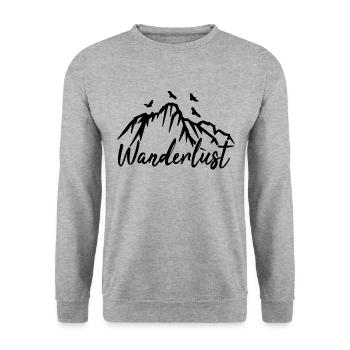 Wander - Unisex Sweatshirt - salt & pepper - Front - Alina (178cm) & Michal (187cm)