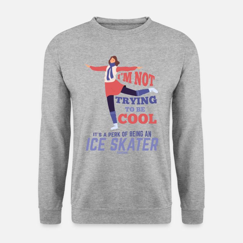 Eiskunstlauf Eislaufen - Unisex Pullover - Weißgrau meliert