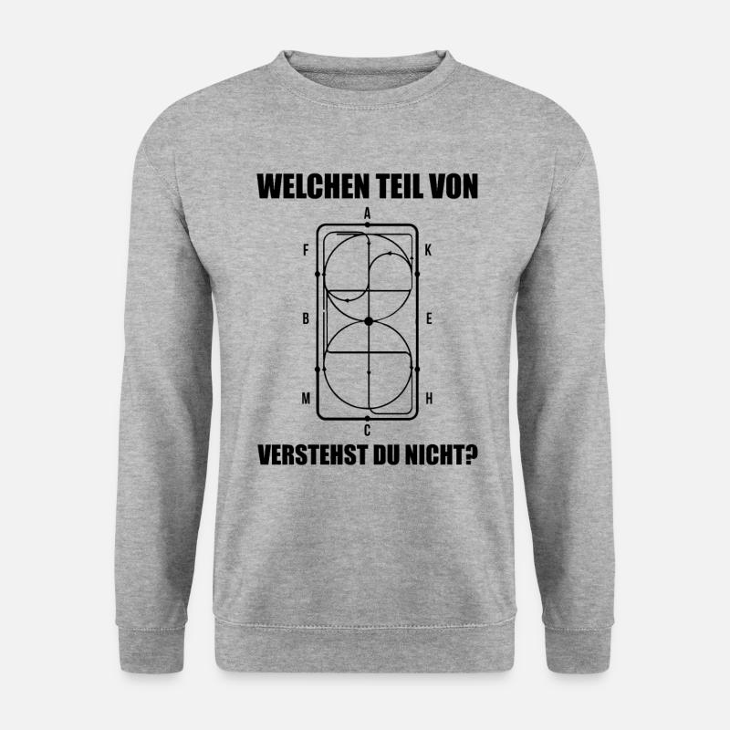 Welchen Teil Von Verstehst Du Nicht Reiter Pferde - Unisex Pullover - Weißgrau meliert