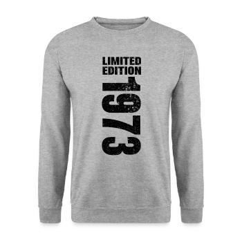 1973 Limited Edition - Unisex Pullover - Weißgrau meliert - Vorne - Alina (178cm) & Michal (187cm)