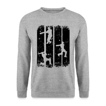 Cricket - Cricketing Cricketmaster - Unisex Sweatshirt - salt & pepper - Front - Alina (178cm) & Michal (187cm)