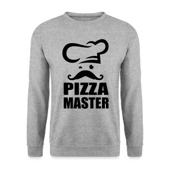 Pizza Master - Pizza Chefkoch Feinschmecker Pizza - Unisex Pullover - Weißgrau meliert - Vorne - Alina (178cm) & Michal (187cm)