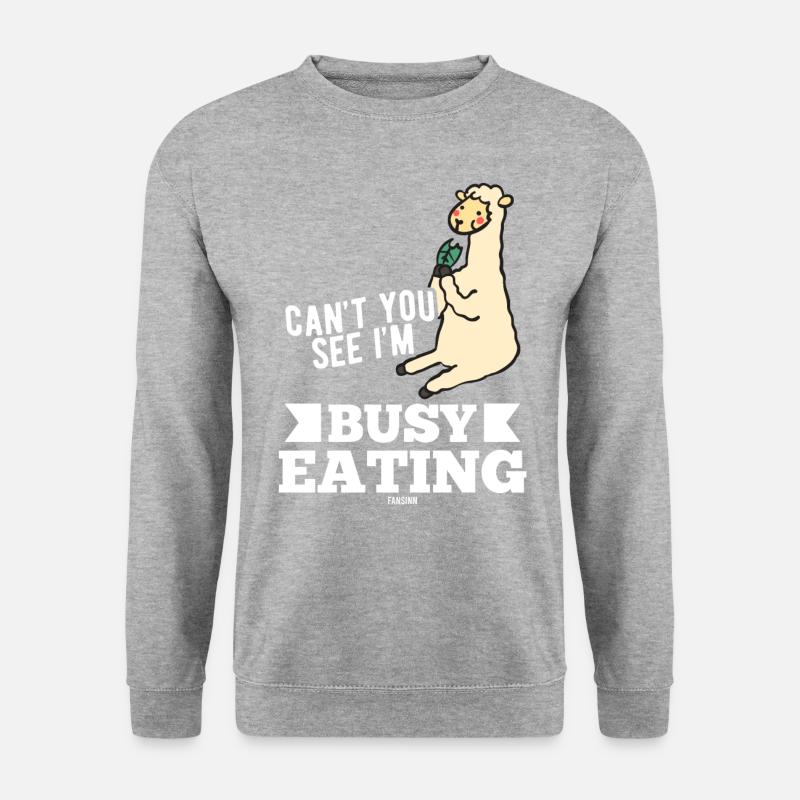 Lama - Unisex Pullover - Weißgrau meliert
