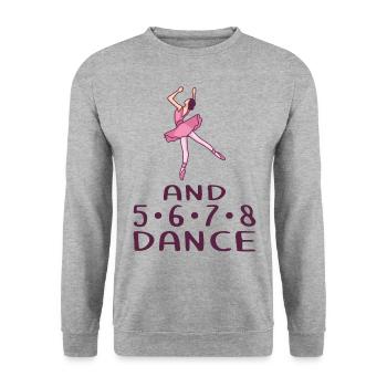 Ballerina Ballett - And 5 6 7 8 Dance - Unisex Pullover - Weißgrau meliert - Vorne - Alina (178cm) & Michal (187cm)