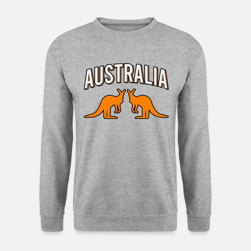 Australien - Unisex Pullover - Weißgrau meliert