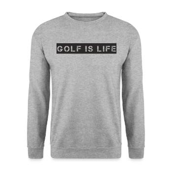 Golf - Le golf, c’est la vie - Sweat-shirt Unisexe - gris chiné - Devant - Alina (178cm) & Michal (187cm)