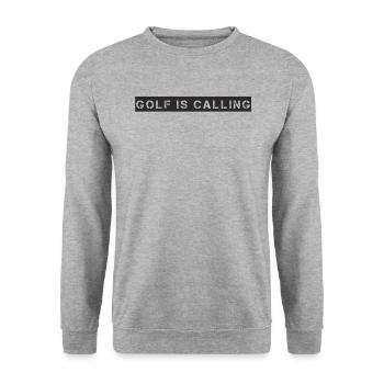 Golf - Golf is Calling - Unisex Sweatshirt - salt & pepper - Front - Alina (178cm) & Michal (187cm)