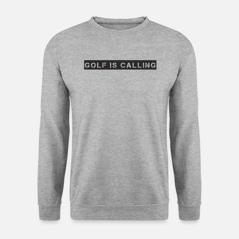 Golf - Golf is Calling - Unisex Pullover - Weißgrau meliert