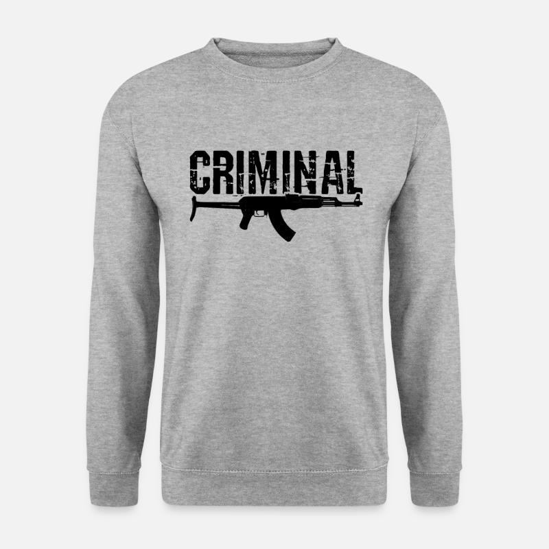 Criminal - Unisex Pullover - Weißgrau meliert