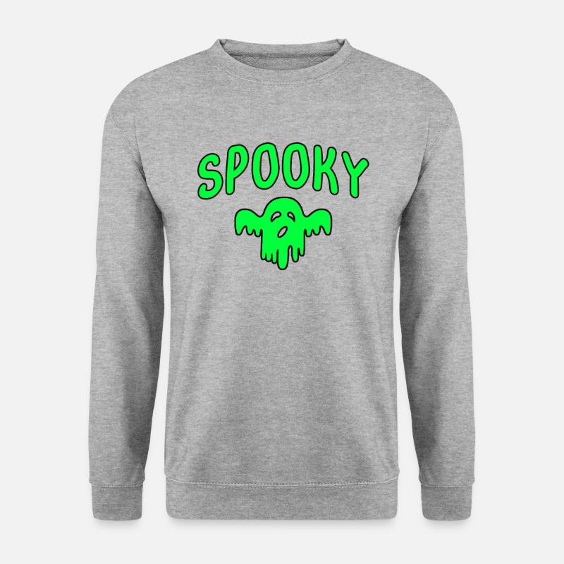 spooky Halloween - Unisex Pullover - Weißgrau meliert
