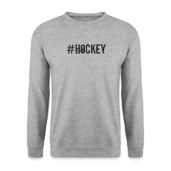 Hockey - #Hockey - Unisex Pullover - Weißgrau meliert - Vorne - Alina (178cm) & Michal (187cm)