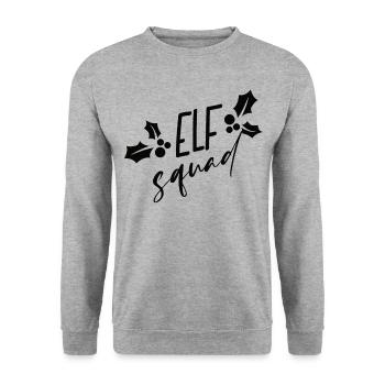 Christmas Elves Team - Unisex Sweatshirt - salt & pepper - Front - Alina (178cm) & Michal (187cm)