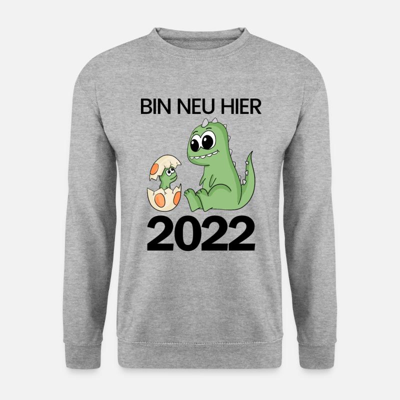 Baby Geburt 2022 - Unisex Pullover - Weißgrau meliert