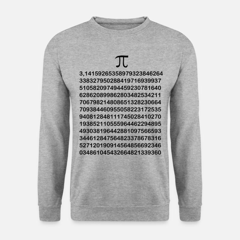 Pi Mathématiques Nerd Math Mathématicien Cadeau - Sweat-shirt Unisexe - gris chiné
