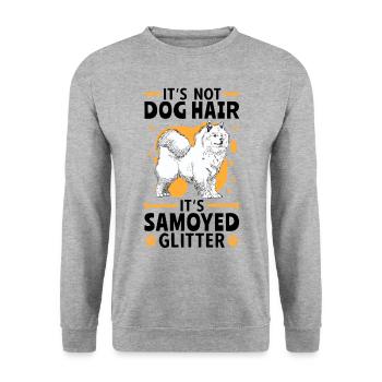 Samoyed Glitter Sled Dog Samoyeds - Unisex Sweatshirt - salt & pepper - Front - Alina (178cm) & Michal (187cm)