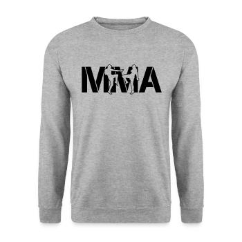 MMA - Unisex Pullover - Weißgrau meliert - Vorne - Alina (178cm) & Michal (187cm)
