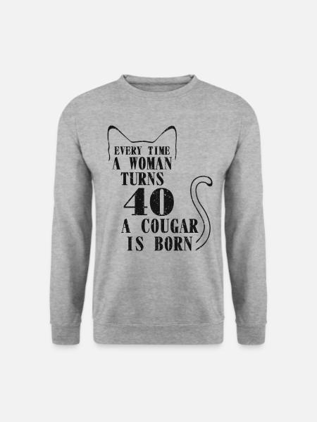 Womnes 40e verjaardag Grappige 40-jarige dame B-Day - Uniseks sweater - witgrijs gemêleerd
