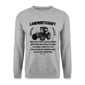 Landwirt Definition Bauer Traktor Fahrer Agrar Tre - Unisex Pullover - Weißgrau meliert - Vorne - Alina (178cm) & Michal (187cm)