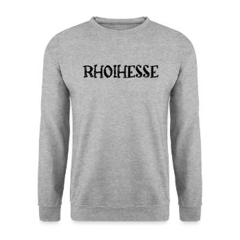 Rheinhessen - Unisex Pullover - Weißgrau meliert - Vorne - Alina (178cm) & Michal (187cm)
