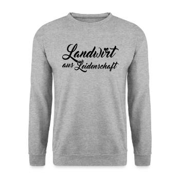 Landwirt aus Leidenschaft - Unisex Pullover - Weißgrau meliert - Vorne - Alina (178cm) & Michal (187cm)