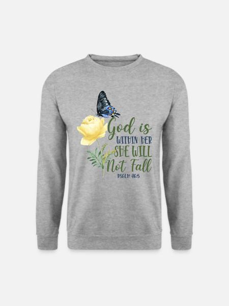 Citation de verset biblique chrétien - Sweat-shirt Unisexe - gris chiné