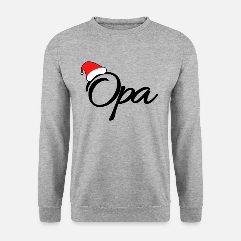 Weihnachten Opa - Unisex Pullover - Weißgrau meliert