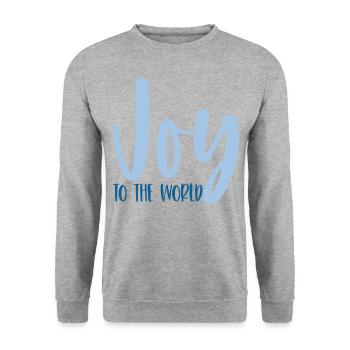 Joy to the World - Unisex Sweatshirt - salt & pepper - Front - Alina (178cm) & Michal (187cm)