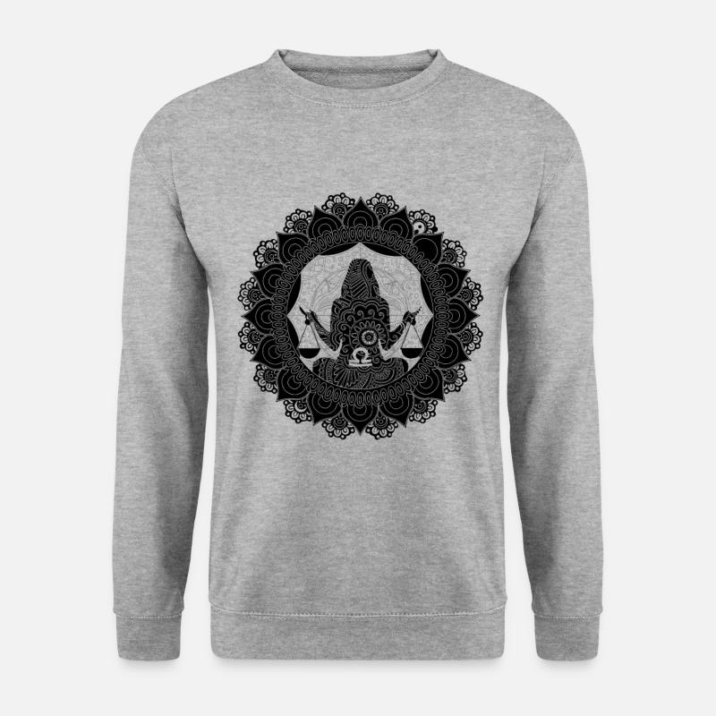 Waage, Sternzeichen Waage - Unisex Pullover - Weißgrau meliert