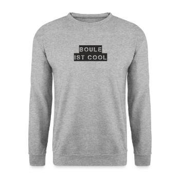 Boule - Boule ist cool - Unisex Pullover - Weißgrau meliert - Vorne - Alina (178cm) & Michal (187cm)