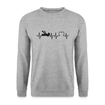 Massothérapeute agréé Thérapie - Sweat-shirt Unisexe - gris chiné - Devant - Alina (178cm) & Michal (187cm)