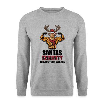 Bodybuilder Weightlifter Gym Muscle - Unisex Sweatshirt - salt & pepper - Front - Alina (178cm) & Michal (187cm)