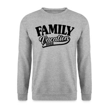 Family Vacation 2022, Matching Family Summer Vacay - Unisex Sweatshirt - salt & pepper - Front - Alina (178cm) & Michal (187cm)