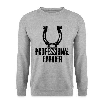 Professional farrier hoof shoeing - Unisex Sweatshirt - salt & pepper - Front - Alina (178cm) & Michal (187cm)