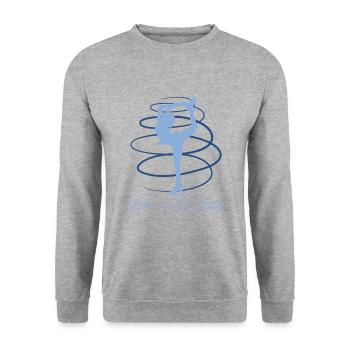 Patinage sur glace - Né du patin à glace - Sweat-shirt Unisexe - gris chiné - Devant - Alina (178cm) & Michal (187cm)