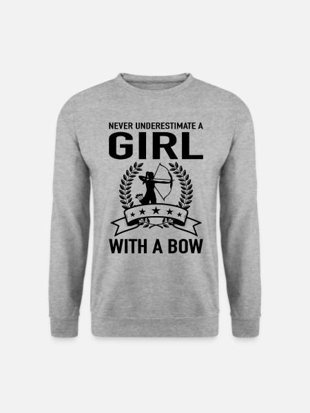 Archery Girl Archer Archery - Unisex Sweatshirt - salt & pepper