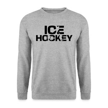 Joueur de hockey sur glace I Joueurs de hockey sur glace Hockey sur glace - Sweat-shirt Unisexe - gris chiné - Devant - Alina (178cm) & Michal (187cm)