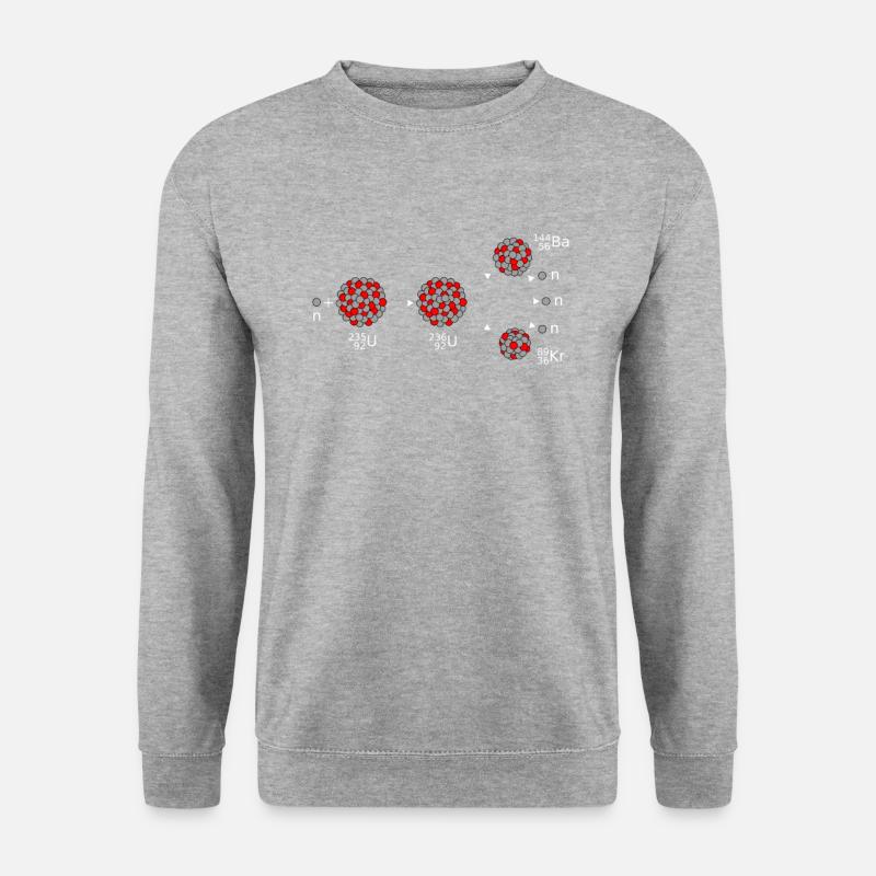 uranium 235, Physics science nuclear - Unisex Sweatshirt - salt & pepper