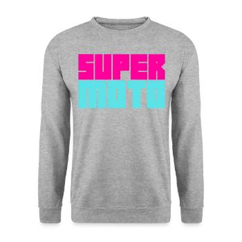 Supermoto / Supermotard / Supermoto Wheelie - Unisex Sweatshirt - salt & pepper - Front - Alina (178cm) & Michal (187cm)